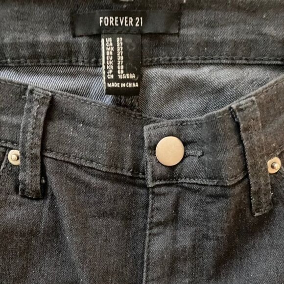 Forever 21 Faded Black Jeans size 27 - Picture 5 of 8